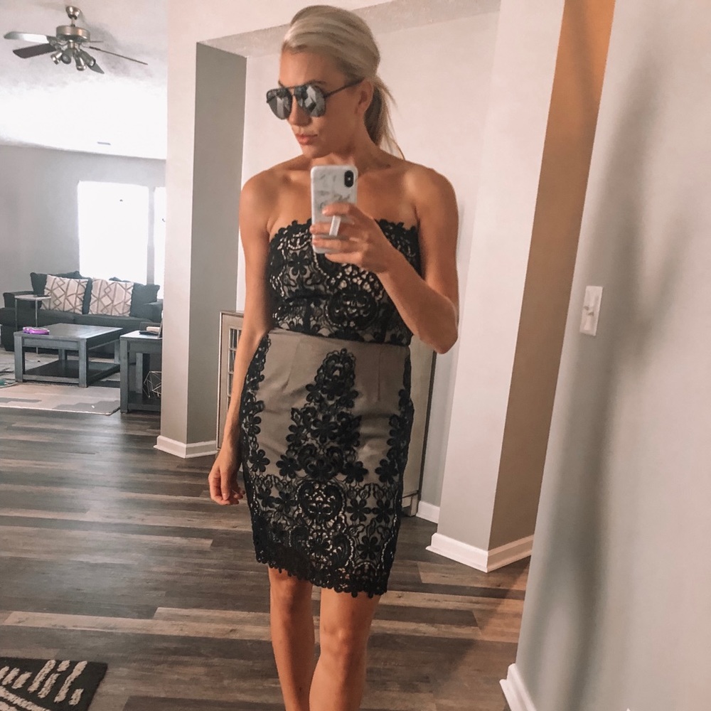 Black lace dress